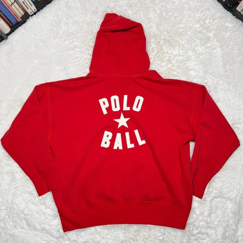 POLO RALPH LAUREN HOODIE POLO BALL VINTAGE FIT SIZE XL